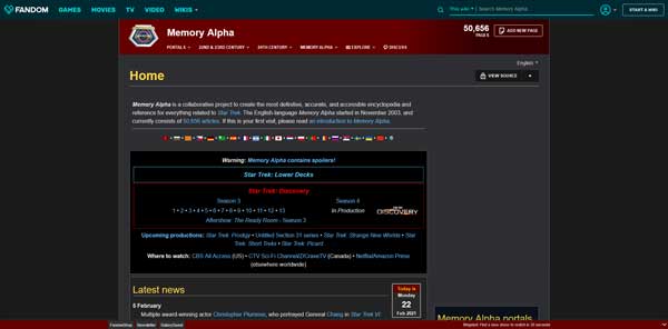 Memory Alpha Website