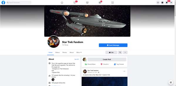 Star Trek Fandom – Facebook 