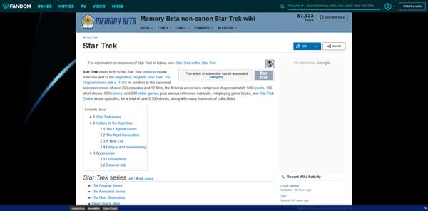 Star Trek Memory Beta Non Canon Star Trek Wiki Fandom
